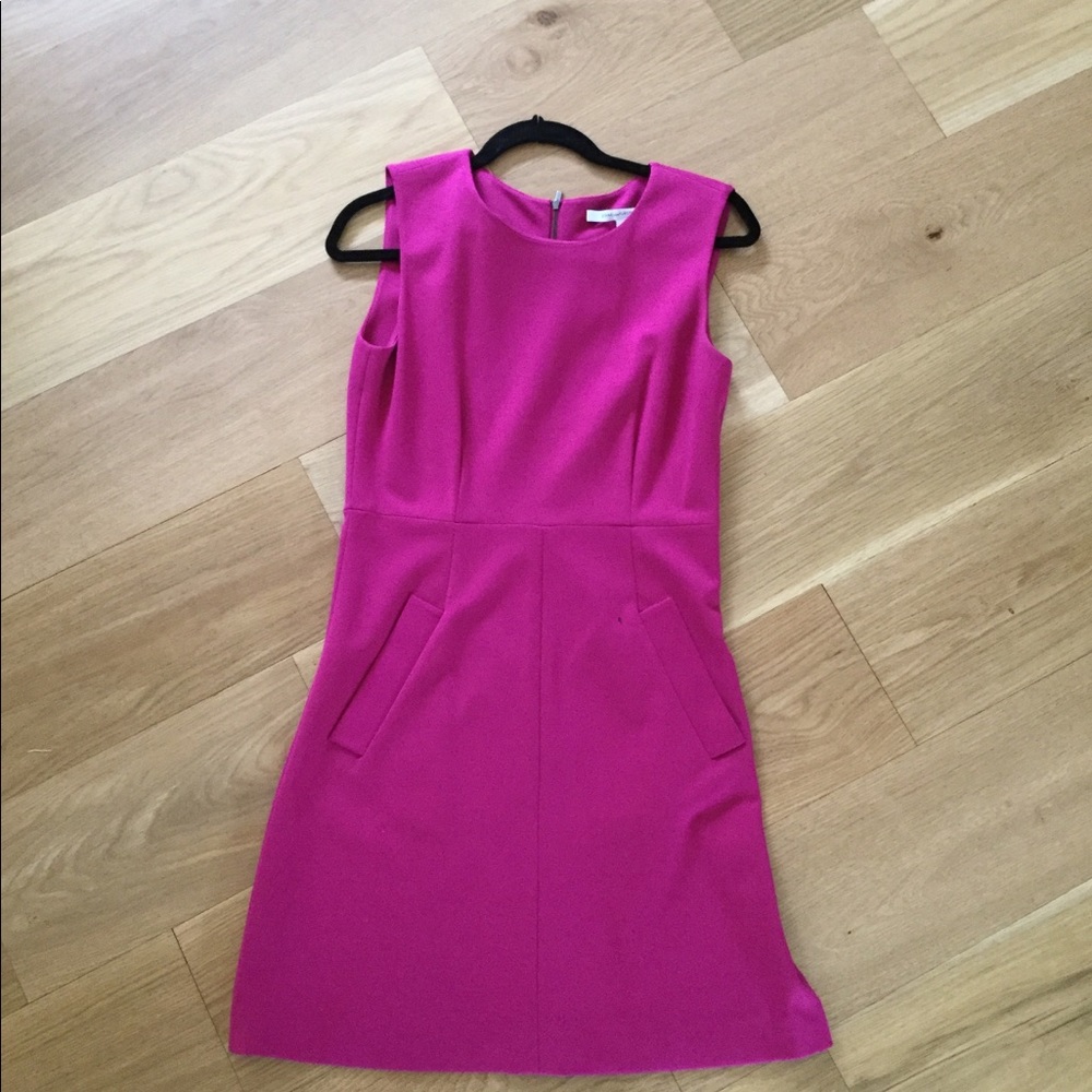 DVF hot pink with pockets and sexy back zipper